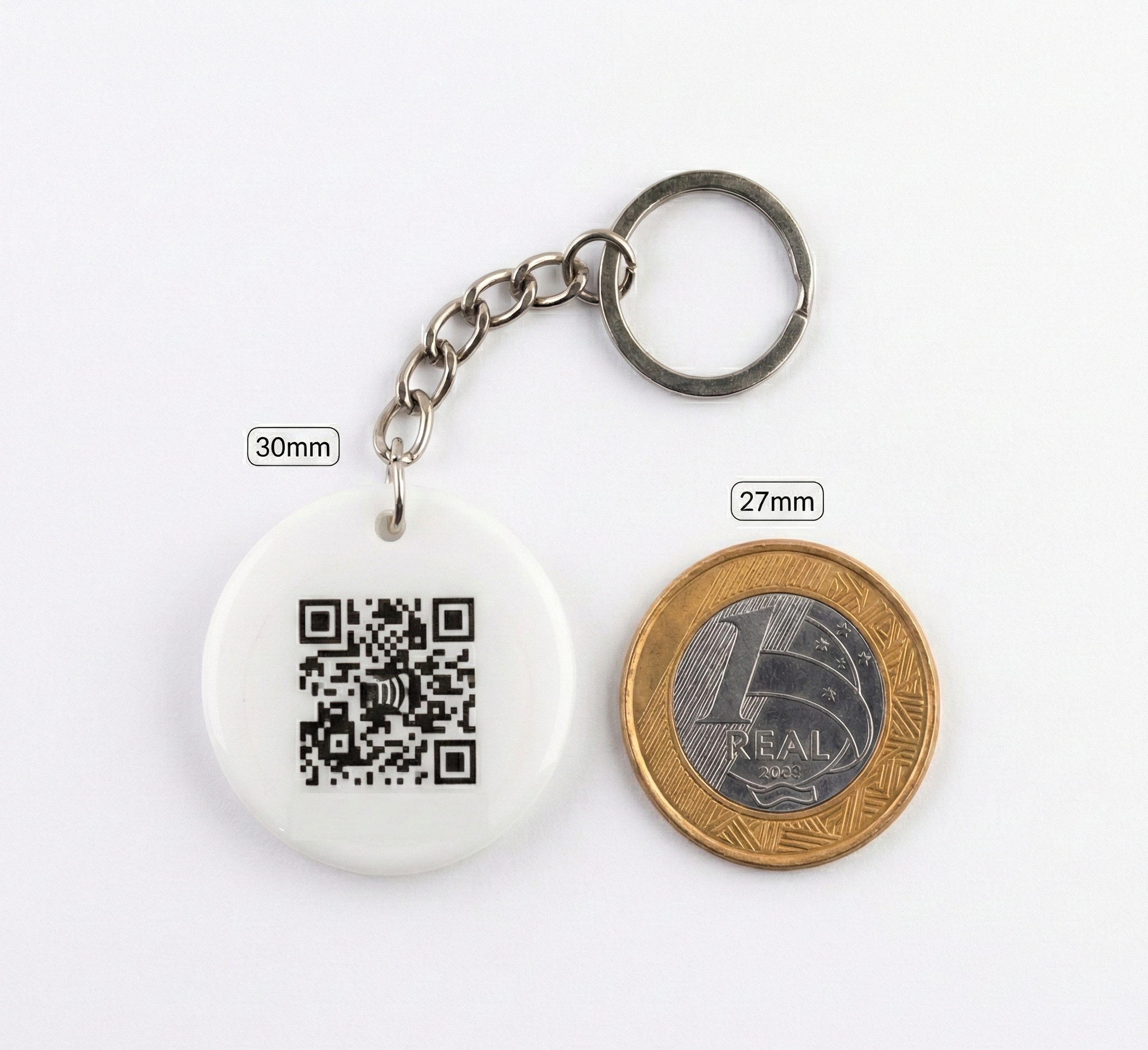 Chaveiro NFC Aproximação Branco Com Qr Code + Plataforma Completa - Imagem 8