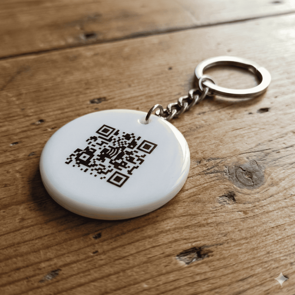 Chaveiro NFC Aproximação Branco Com Qr Code + Plataforma Completa