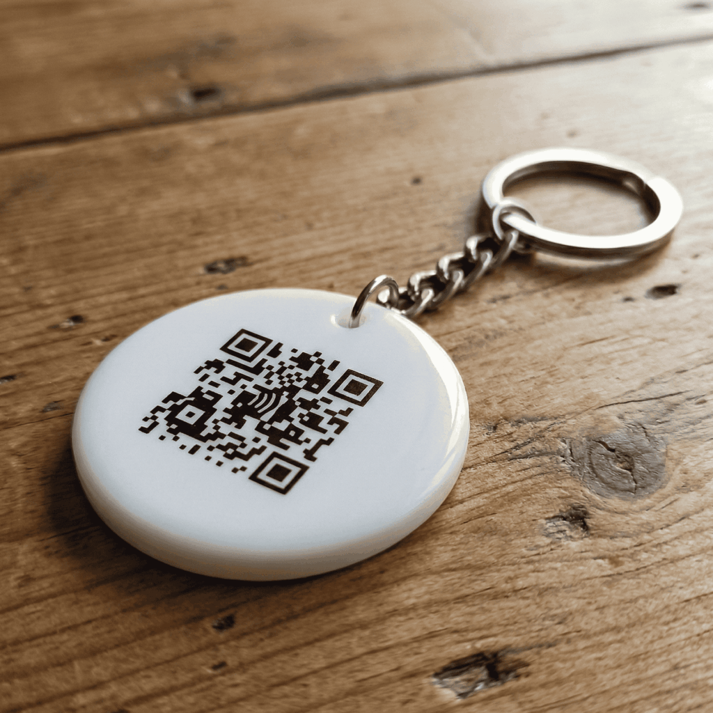 Chaveiro NFC Aproximação Branco Com Qr Code + Plataforma Completa