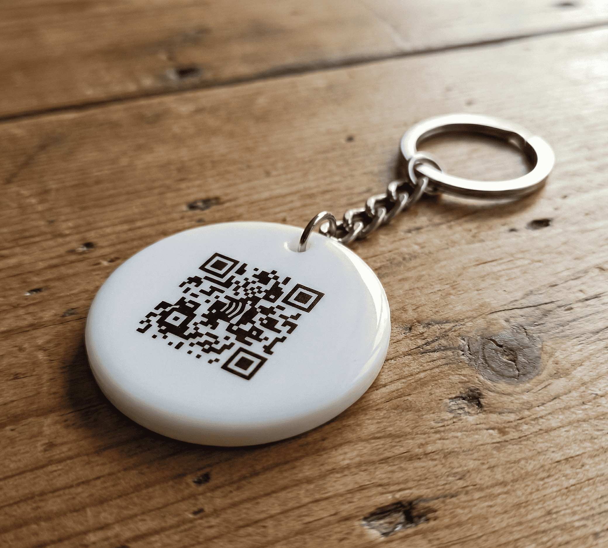 Chaveiro NFC Aproximação Branco Com Qr Code + Plataforma Completa