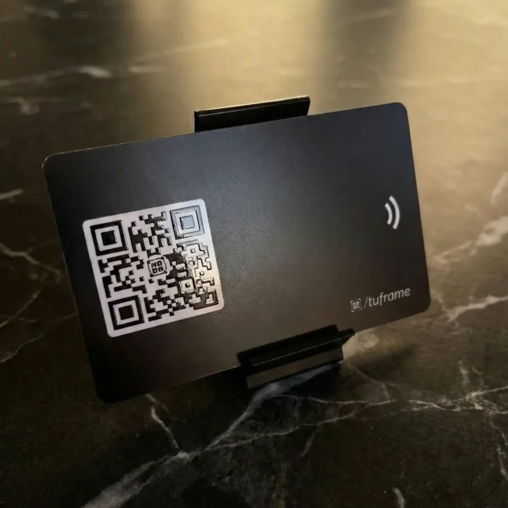 Cartão Preto NFC Aproximação Com QR Code + Plataforma Completa