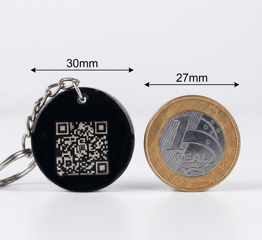 Chaveiro NFC Aproximação Preto Com Qr Code + Plataforma Completa - Imagem 7