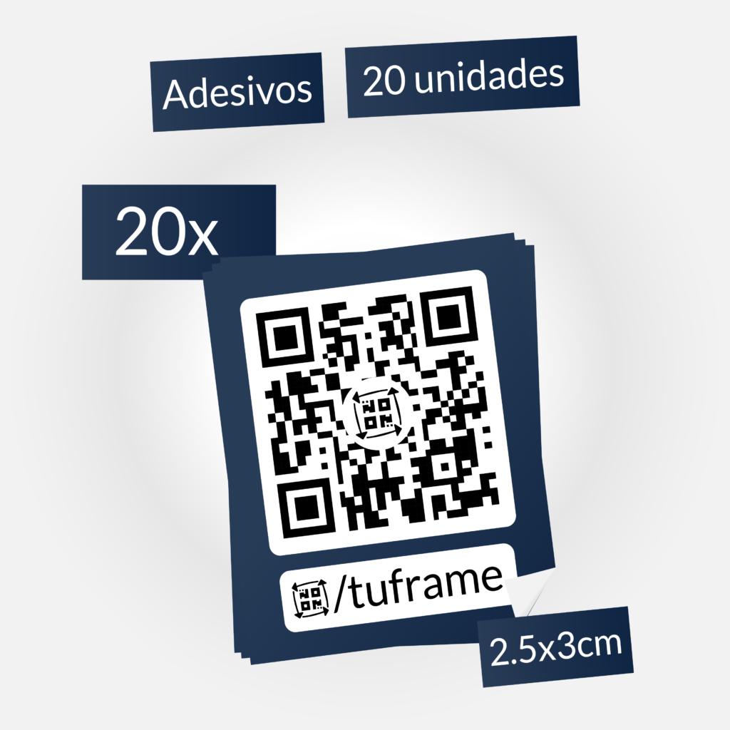 kit 20 adesivos qr code tuframe